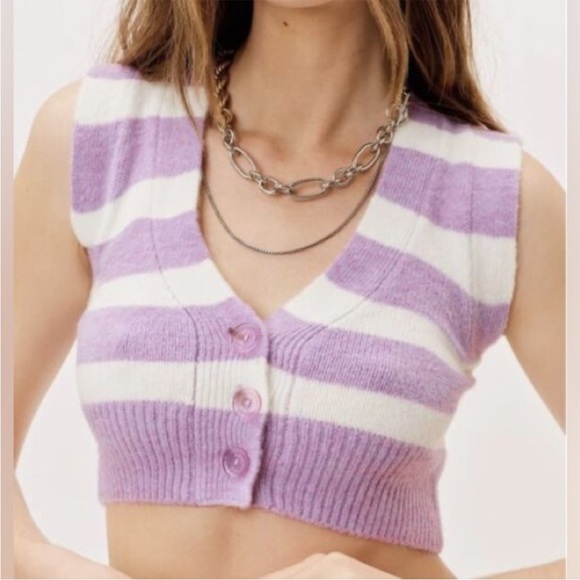 For Love And Lemons Tops For Love And Lemons Maud Crop Sweater Vest